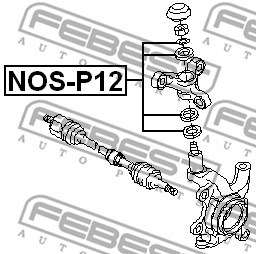Repair Kit, steering knuckle FEBEST NOSP12 2