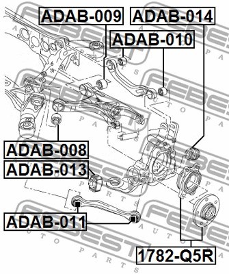 Mounting, control/trailing arm FEBEST ADAB011 2