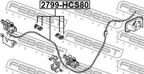 Bonnet Cable FEBEST 2799HCS80 2