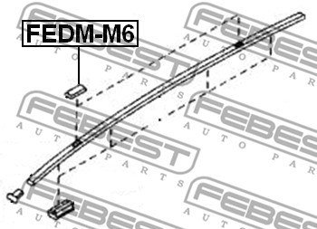 Trim/Protection Strip, sidewall FEBEST FEDMM6 2