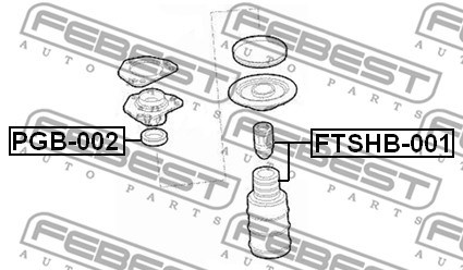 Dust Cover Kit, shock absorber FEBEST FTSHB001 2
