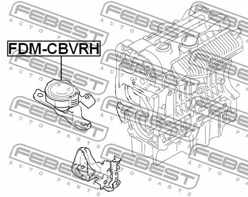 Mounting, engine FEBEST FDMCBVRH 2