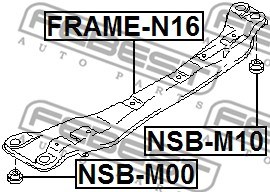 Mounting, axle beam FEBEST NSBM00 2
