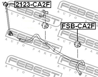 Bushing, stabiliser bar FEBEST FSBCA2F 2
