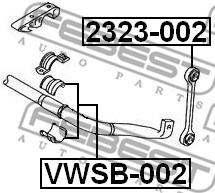 Link/Coupling Rod, stabiliser bar FEBEST 2323002 2