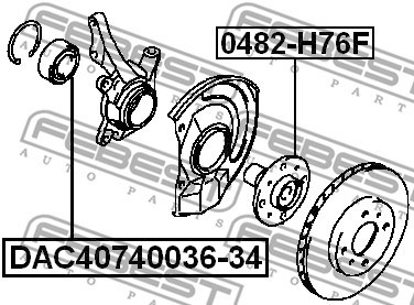 Wheel Bearing FEBEST DAC4074003634 2