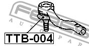 Repair Kit, tie rod end FEBEST TTB004 2