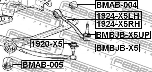 Repair Kit, ball joint FEBEST BMBJBX5 2