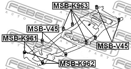 Mounting, vehicle frame FEBEST MSBK963 2
