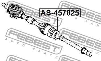 Bearing, drive shaft FEBEST AS457025 2