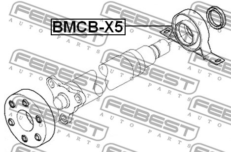 Bearing, propshaft centre bearing FEBEST BMCBX5 2
