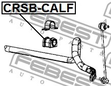 Bushing, stabiliser bar FEBEST CRSBCALF 2