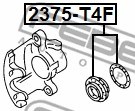 Repair Kit, brake caliper FEBEST 2375T4F 2