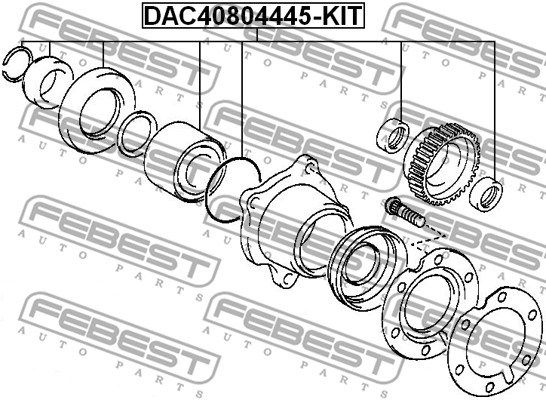 Wheel Bearing Kit FEBEST DAC40804445KIT 2