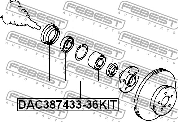 Wheel Bearing Kit FEBEST DAC38743336KIT 2
