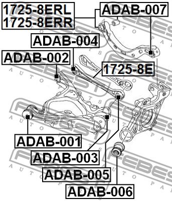 Mounting, control/trailing arm FEBEST ADAB002 2