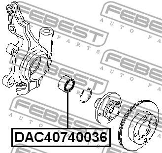 Wheel Bearing FEBEST DAC40740036 2