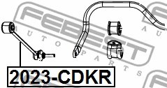 Link/Coupling Rod, stabiliser bar FEBEST 2023CDKR 2