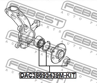 Wheel Bearing Kit FEBEST DAC38693439MKIT 2