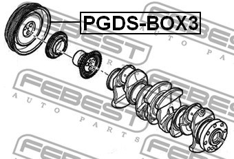 Belt Pulley, crankshaft FEBEST PGDSBOX3 2