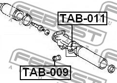 Mounting, steering gear FEBEST TAB011 2
