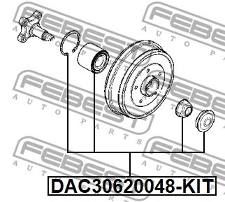 Wheel Bearing Kit FEBEST DAC30620048KIT 2