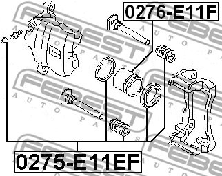 Repair Kit, brake caliper FEBEST 0275E11EF 2