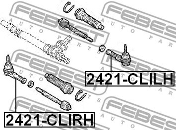 Tie Rod End FEBEST 2421CLIRH 2