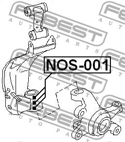 Repair Kit, steering knuckle FEBEST NOS001 2