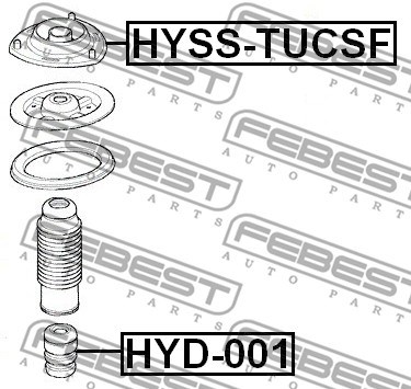 Rubber Buffer, suspension FEBEST HYD001 2