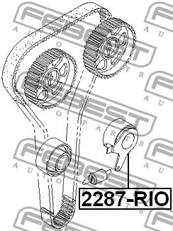 Tensioner Pulley, timing belt FEBEST 2287RIO 2