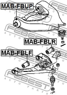 Mounting, control/trailing arm FEBEST MABFBUP 2