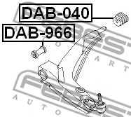 Mounting, control/trailing arm FEBEST DAB040 2