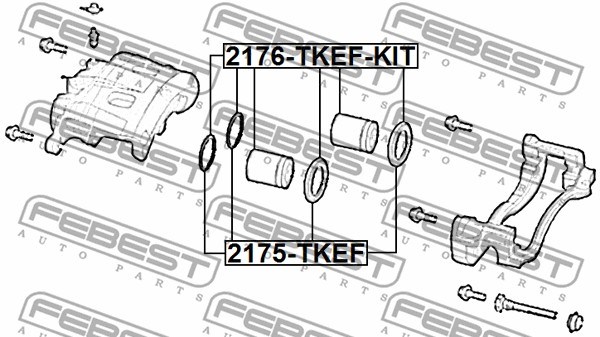 Repair Kit, brake caliper FEBEST 2176TKEFKIT 2
