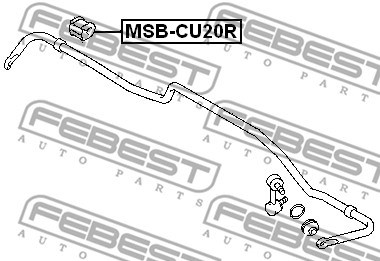 Mounting, stabiliser bar FEBEST MSBCU20R 2