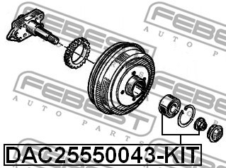 Wheel Bearing Kit FEBEST DAC25550043KIT 2