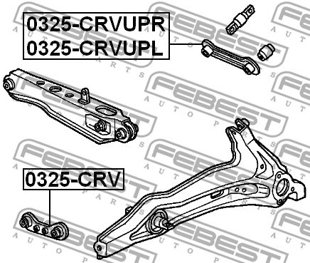 Control Arm/Trailing Arm, wheel suspension FEBEST 0325CRVUPR 2