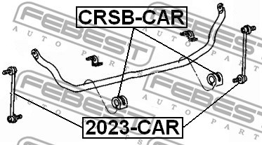 Link/Coupling Rod, stabiliser bar FEBEST 2023CAR 2