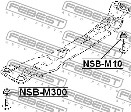 Mounting, axle beam FEBEST NSBM300 2