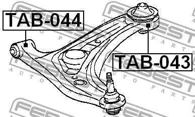 Mounting, control/trailing arm FEBEST TAB044 2