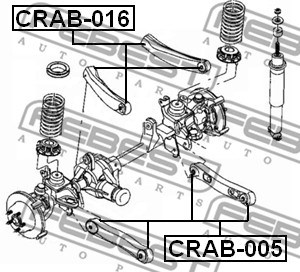 Mounting, control/trailing arm FEBEST CRAB016 2