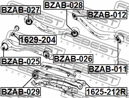 Mounting, control/trailing arm FEBEST BZAB029 2