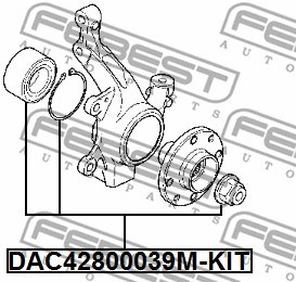 Wheel Bearing Kit FEBEST DAC42800039MKIT 2