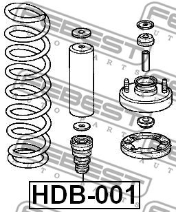 Rubber Buffer, suspension FEBEST HDB001 2
