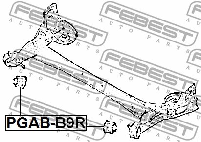 Mounting, axle beam FEBEST PGABB9R 2