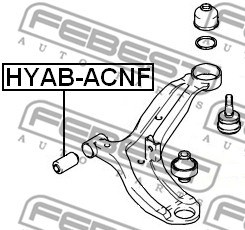 Mounting, control/trailing arm FEBEST HYABACNF 2