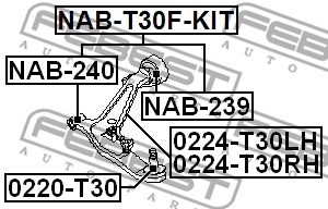 Repair Kit, control arm FEBEST NABT30FKIT 2