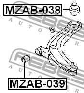 Mounting, control/trailing arm FEBEST MZAB038 2