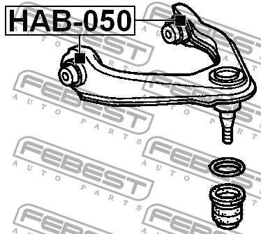 Mounting, control/trailing arm FEBEST HAB050 2