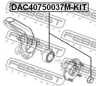 Wheel Bearing FEBEST DAC40750037MKIT 2